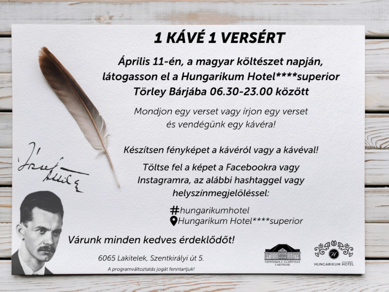 1 kávé 1 versért a Törley Bárban