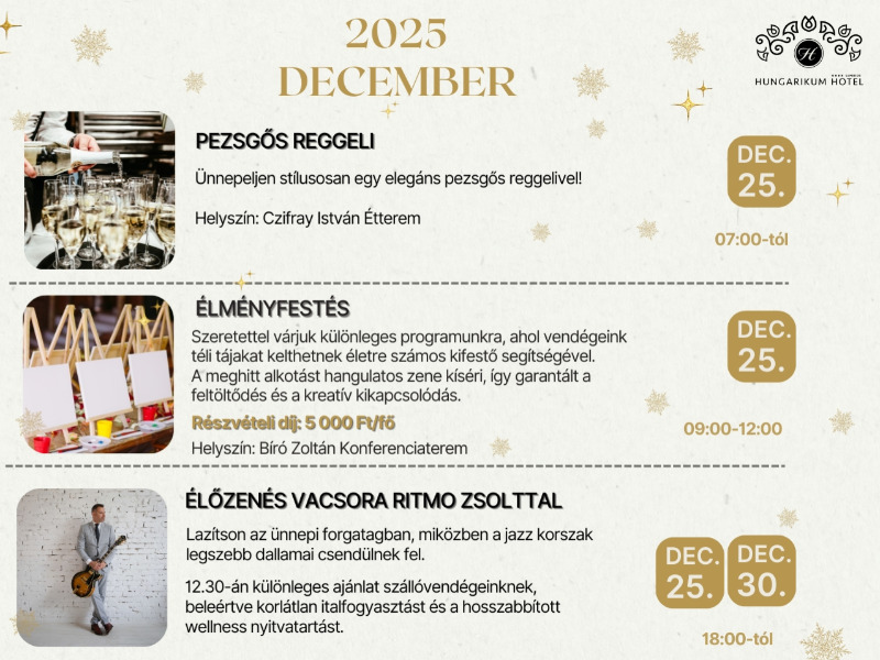 Ünnepi programajánló – 2025. december & 2026. január