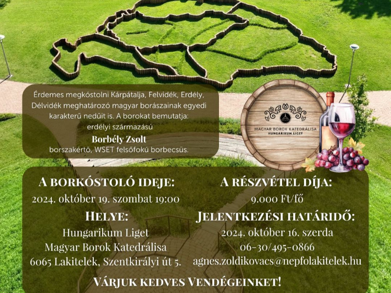 Határtalan Borkóstoló a Hungarikum Ligetben