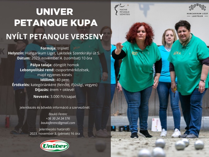 Univer pétanque kupa