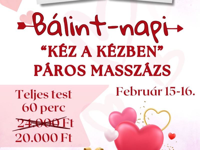 Bálint-Napi ''Kéz a kézben páros masszázs"