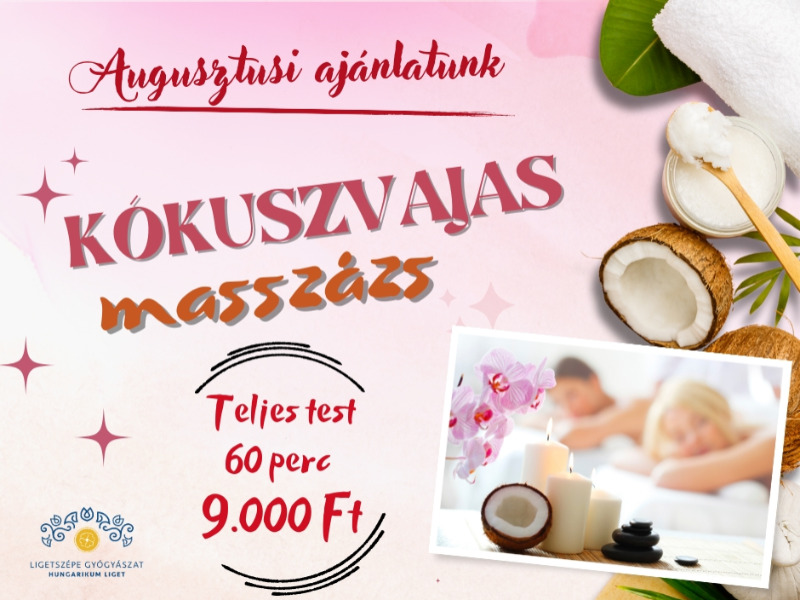 Augusztusi ajánlatunk: Kókuszvajas masszázs
